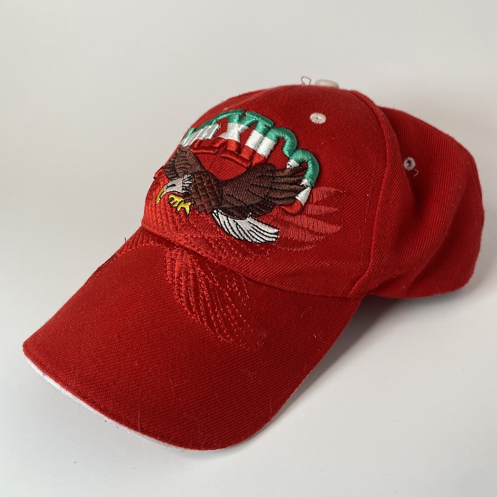 Mexico Snapback Hat Flag 3D M Embroidery Mexico Baseball Acrylic Cap Red Green
